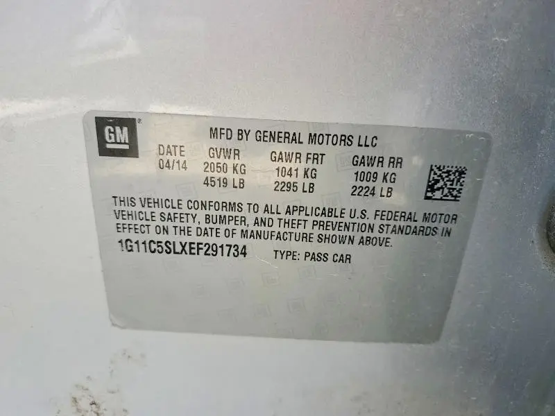 2014 CHEVROLET MALIBU 1LT  
