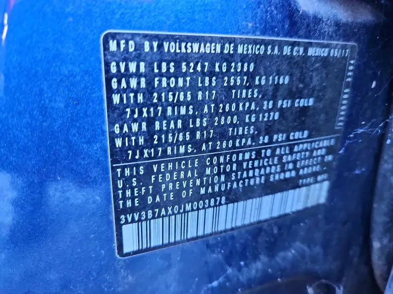 2018 VOLKSWAGEN TIGUAN SE  
