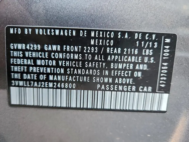 2014 VOLKSWAGEN JETTA TDI  