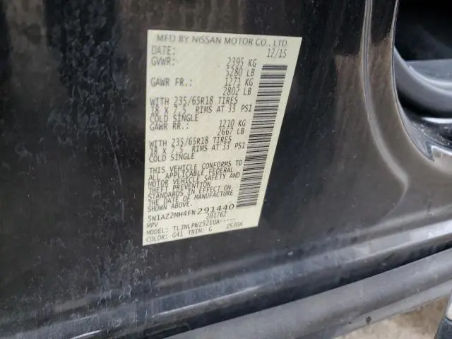 2015 NISSAN MURANO S  