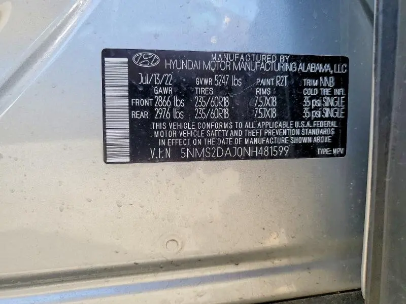 2022 HYUNDAI SANTA FE SEL  