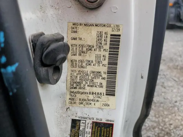 2019 NISSAN FRONTIER SV  