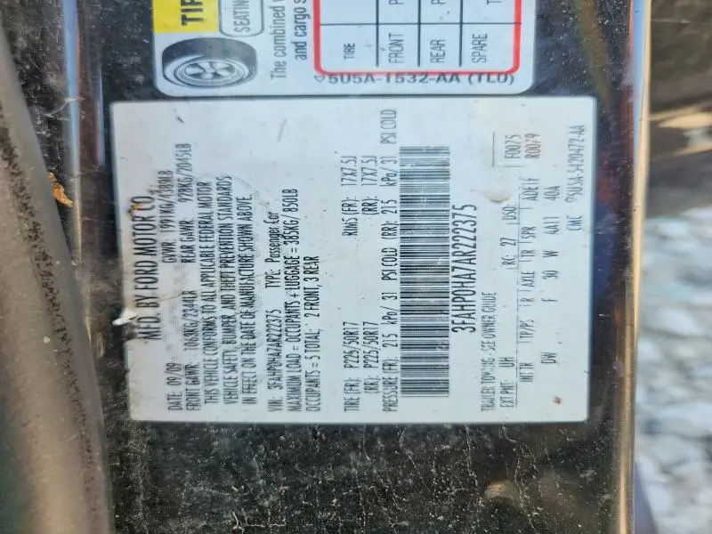 2010 FORD FUSION SE  