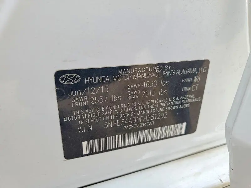 2015 HYUNDAI SONATA LIMITED 2.0T  