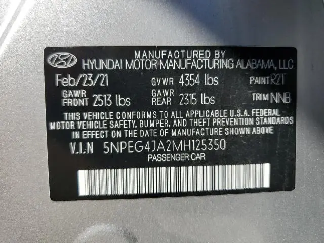2021 HYUNDAI SONATA SE  
