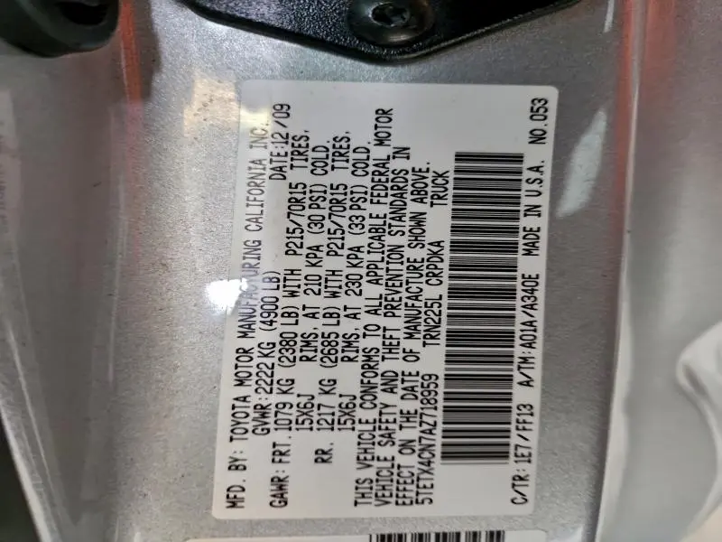 2010 TOYOTA TACOMA BASE  