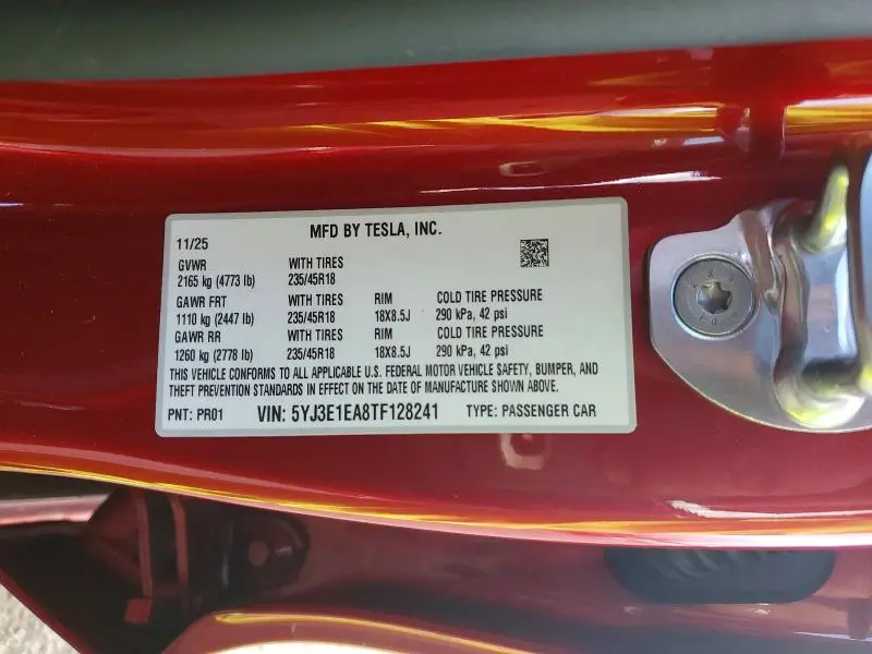 2026 TESLA MODEL 3   