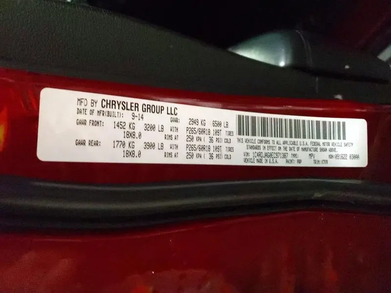 2014 DODGE DURANGO SXT  