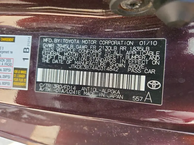 2010 SCION TC BASE  