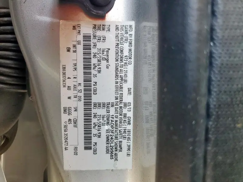 2013 FORD FOCUS SE  