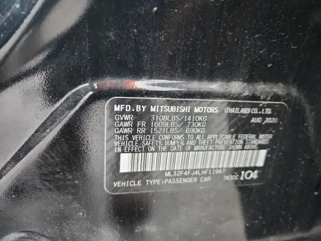 2020 MITSUBISHI MIRAGE G4 SE  