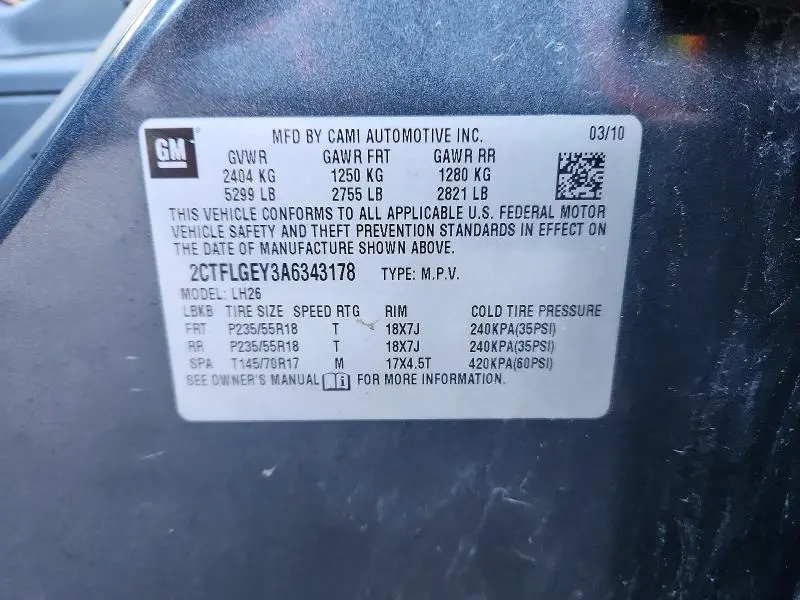 2010 GMC TERRAIN   