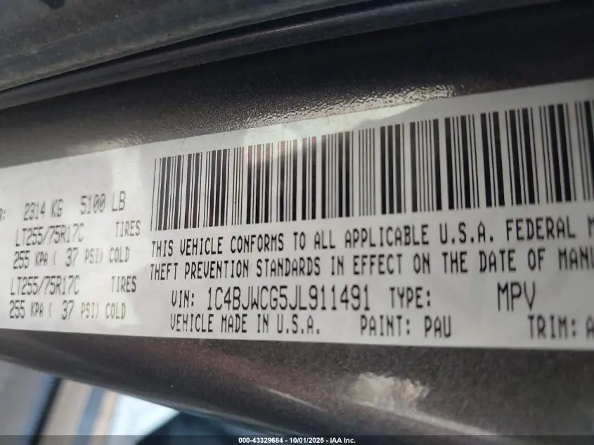 2018 JEEP WRANGLER JK RUBICON 4X4