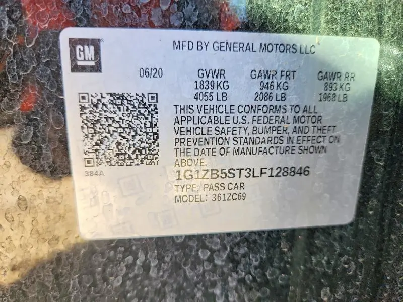 2020 CHEVROLET MALIBU LS  