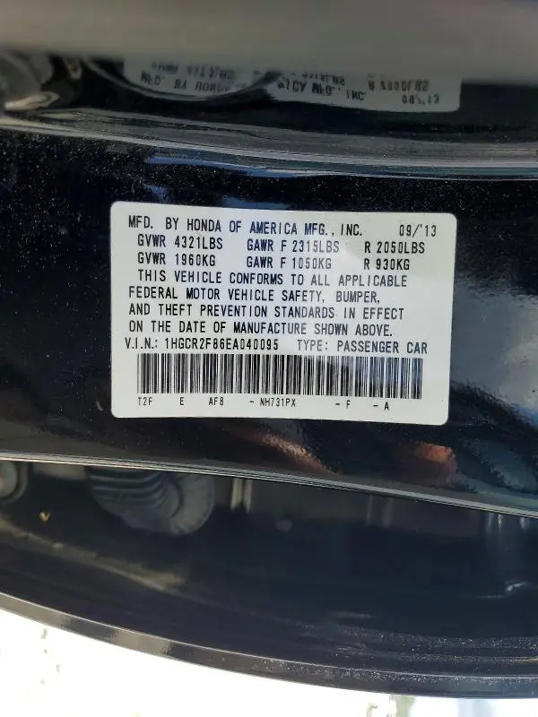 2014 HONDA ACCORD EXL  