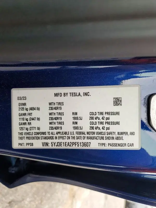 2023 TESLA MODEL 3   
