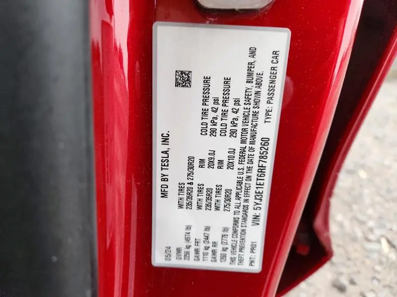 2024 TESLA MODEL 3   