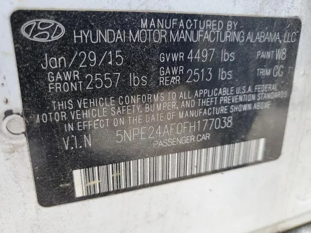 2015 HYUNDAI SONATA SE  