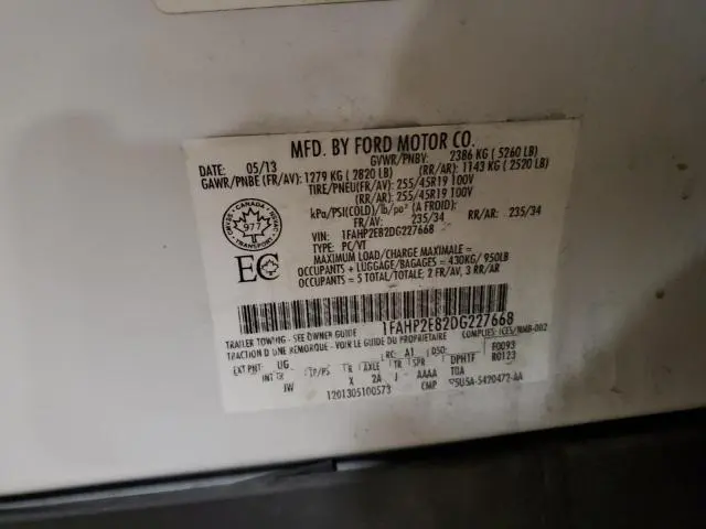 2013 FORD TAURUS SEL  