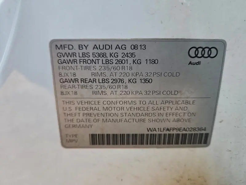 2014 AUDI Q5 PREMIUM PLUS  