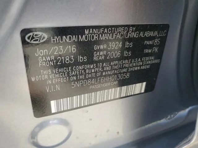 2017 HYUNDAI ELANTRA SE  