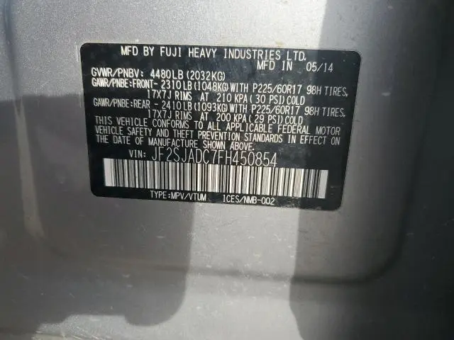 2015 SUBARU FORESTER 2.5I PREMIUM  