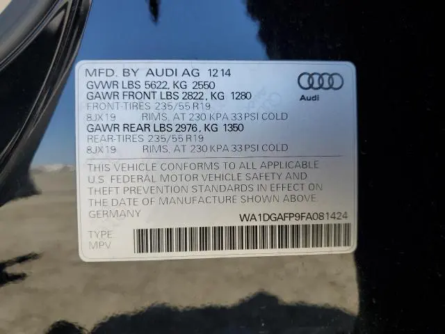 2015 AUDI Q5 PREMIUM PLUS  