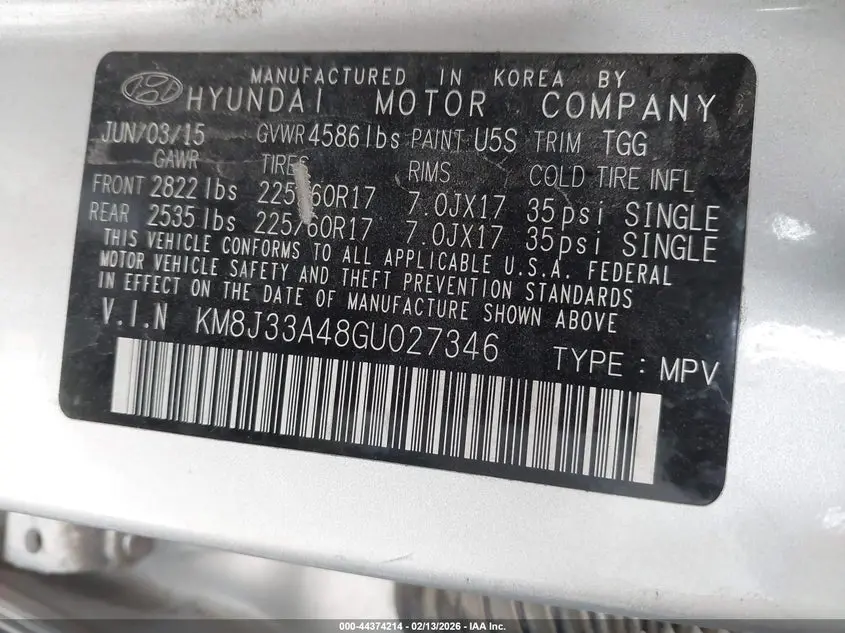 2016 HYUNDAI TUCSON SE