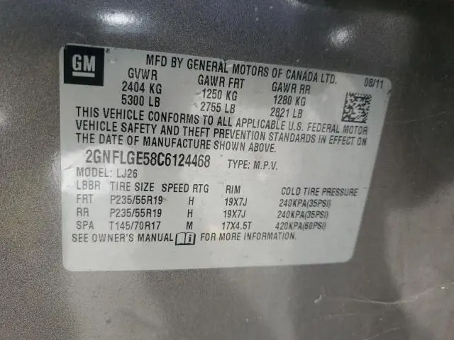 2012 CHEVROLET EQUINOX LTZ  