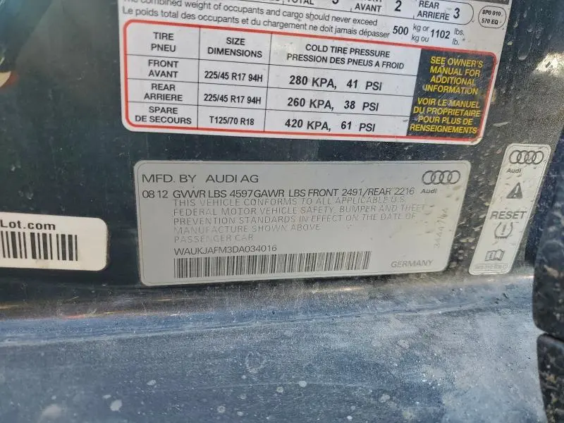 2013 AUDI A3 PREMIUM PLUS  