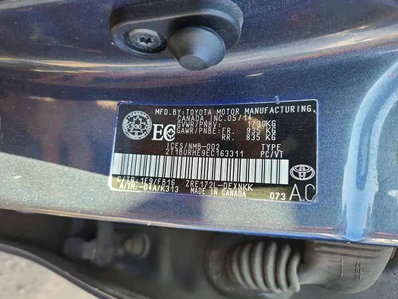 2014 TOYOTA COROLLA L  