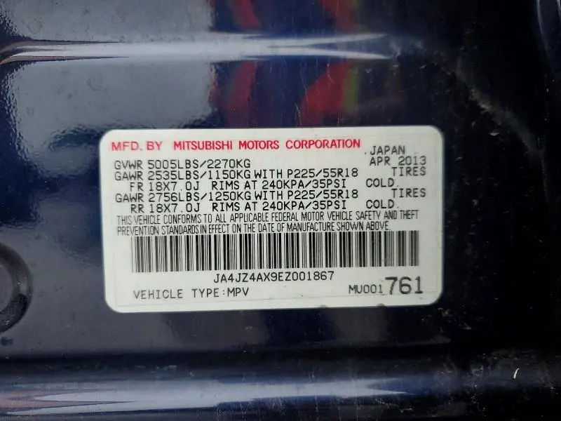 2014 MITSUBISHI OUTLANDER GT  