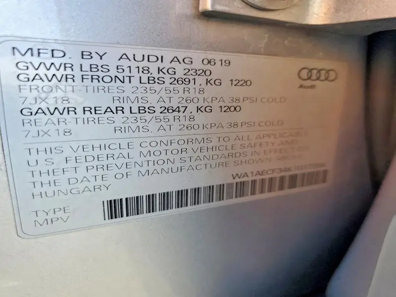 2019 AUDI Q3 PREMIUM  