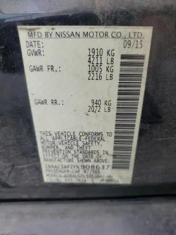 2015 NISSAN ALTIMA 2.5