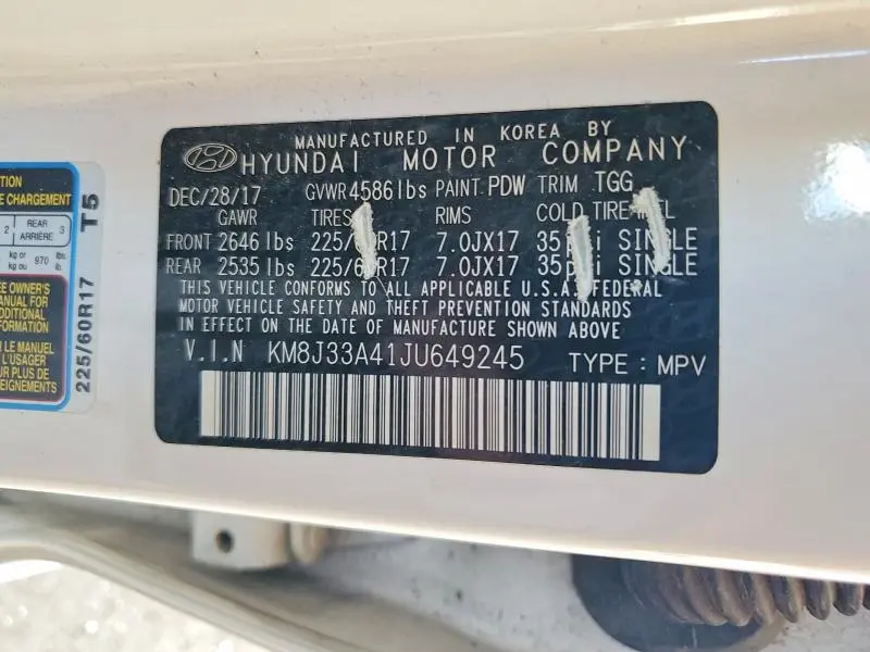 2018 HYUNDAI TUCSON SEL  