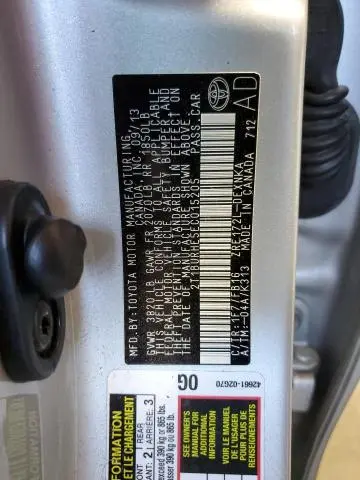 2014 TOYOTA COROLLA L