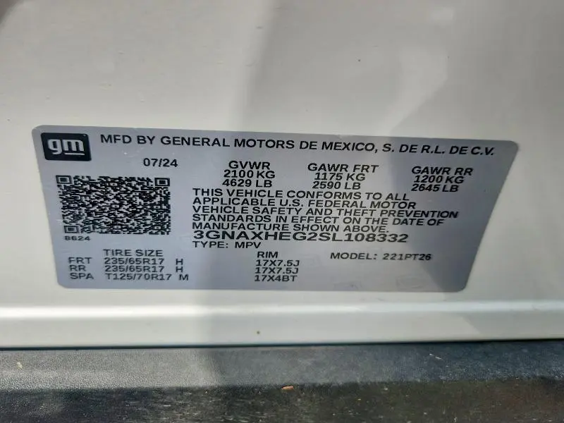 2025 CHEVROLET EQUINOX LT  