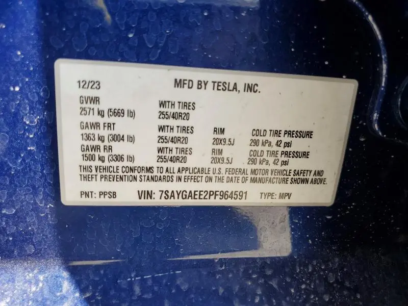 2023 TESLA MODEL Y   