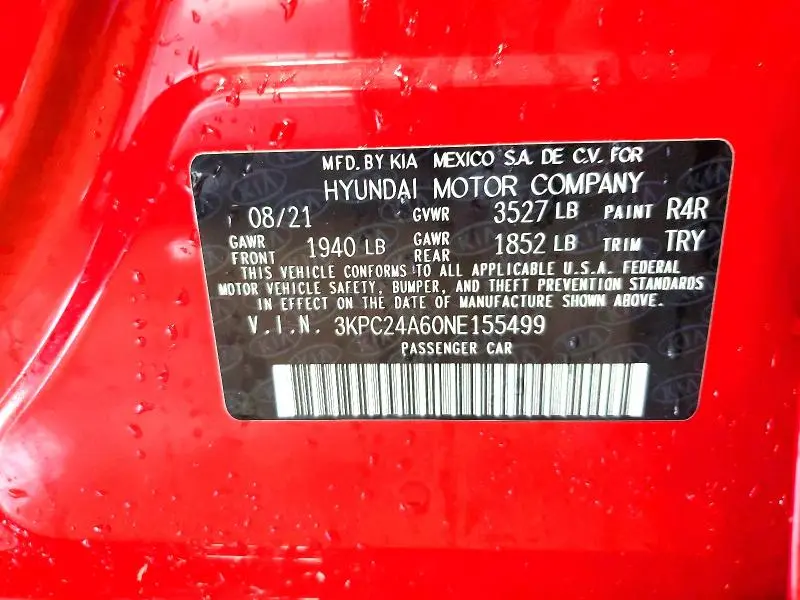 2022 HYUNDAI ACCENT SEL  