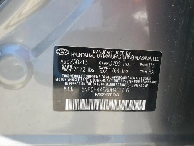 2013 HYUNDAI ELANTRA GLS  