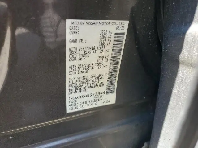 2019 NISSAN TITAN S  