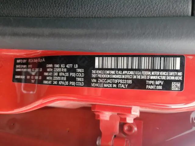 2015 JEEP RENEGADE LIMITED  