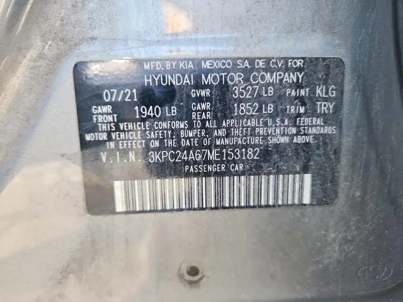 2021 HYUNDAI ACCENT SE  