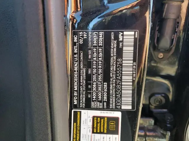 2015 MERCEDES-BENZ ML 400 4MATIC  