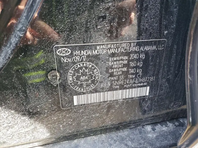 2018 HYUNDAI SONATA SE  