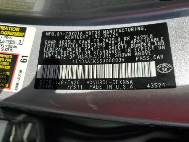 2025 TOYOTA CAMRY XSE  