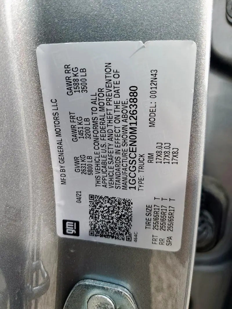 2021 CHEVROLET COLORADO LT  