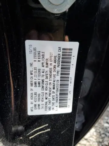 2016 HONDA ACCORD EX  