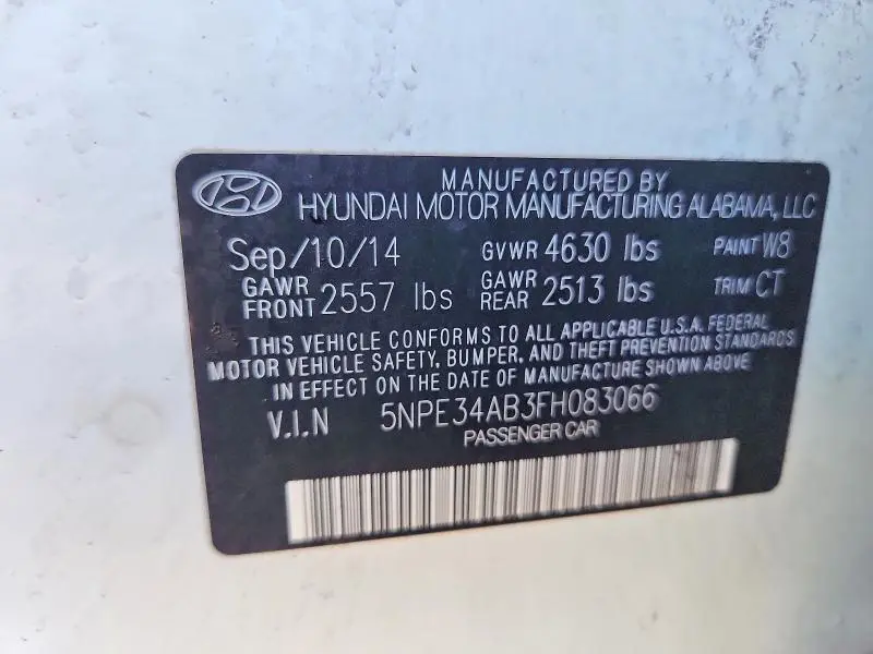 2015 HYUNDAI SONATA SPORT  