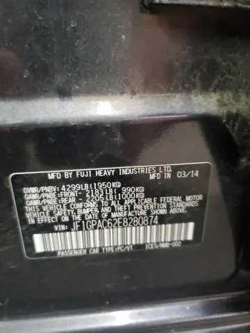 2014 SUBARU IMPREZA PREMIUM  